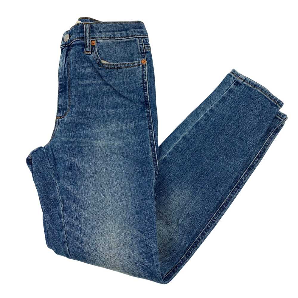 GAP Blue Skinny Jeans Mid Rise 28.5in Inseam Medium Wash | Womens 6